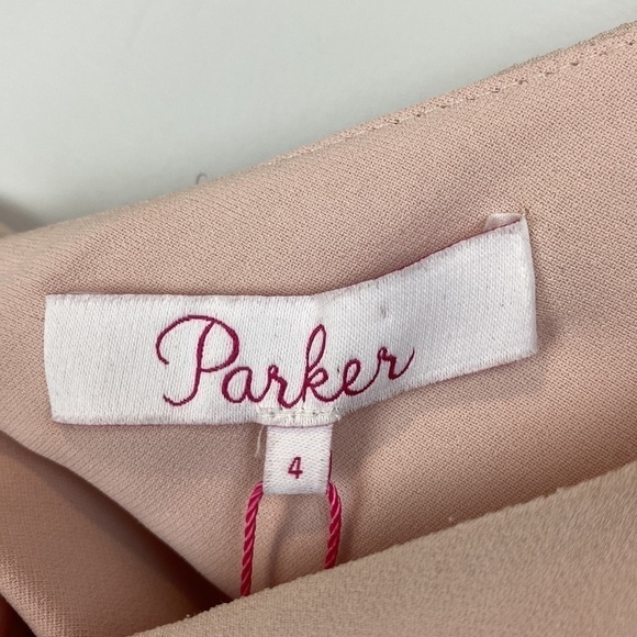 Parker • Eden Combo One Shoulder Silk Ruffle Short Dress - Picture 6 of 11